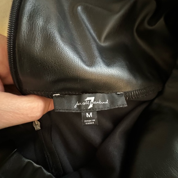 7 for All Mankind Vegan Leather Asymmetrical Skirt - NWOT - Picture 5 of 7